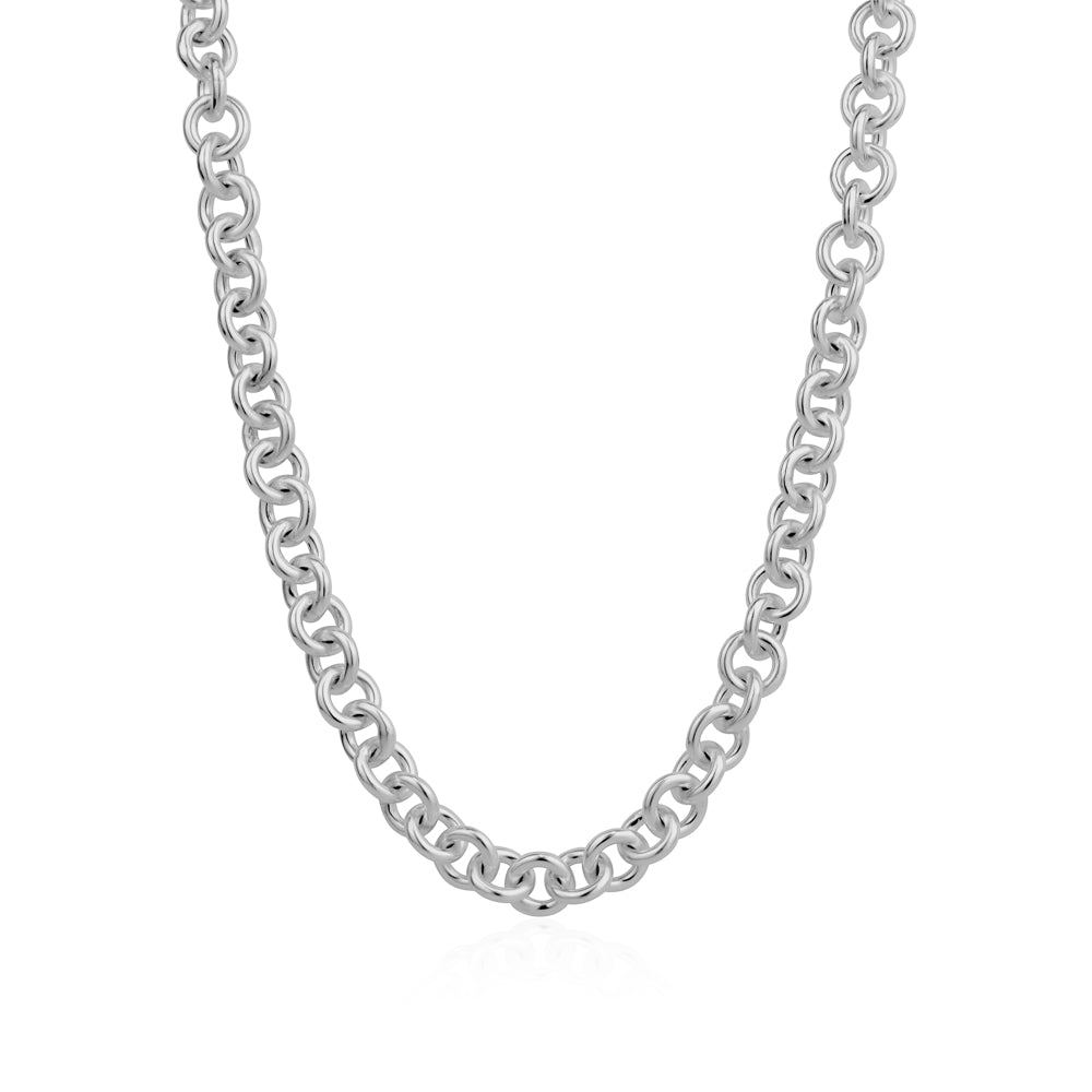 Starlink chain in Sterling Silver with salt and pepper diamond