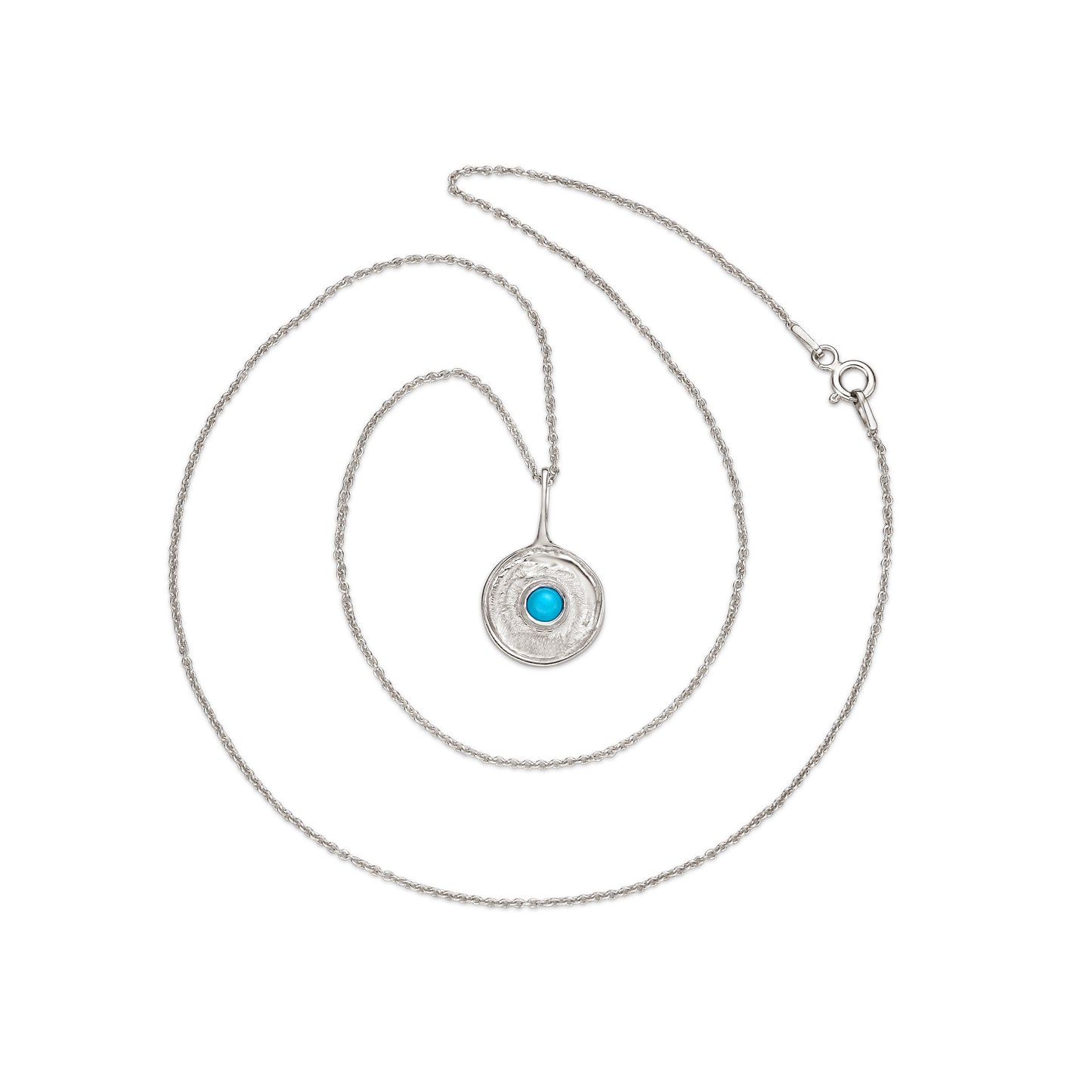 Evil eye pendant in sterling silver 925 and turquoise.