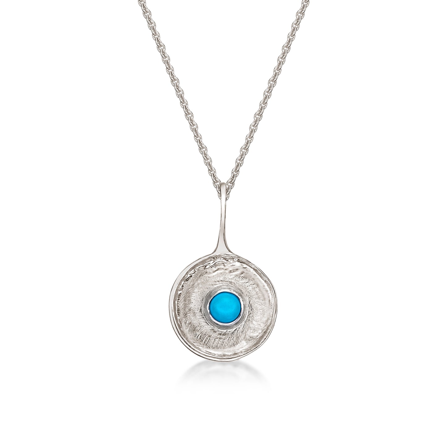 Evil eye pendant in sterling silver 925 and turquoise.