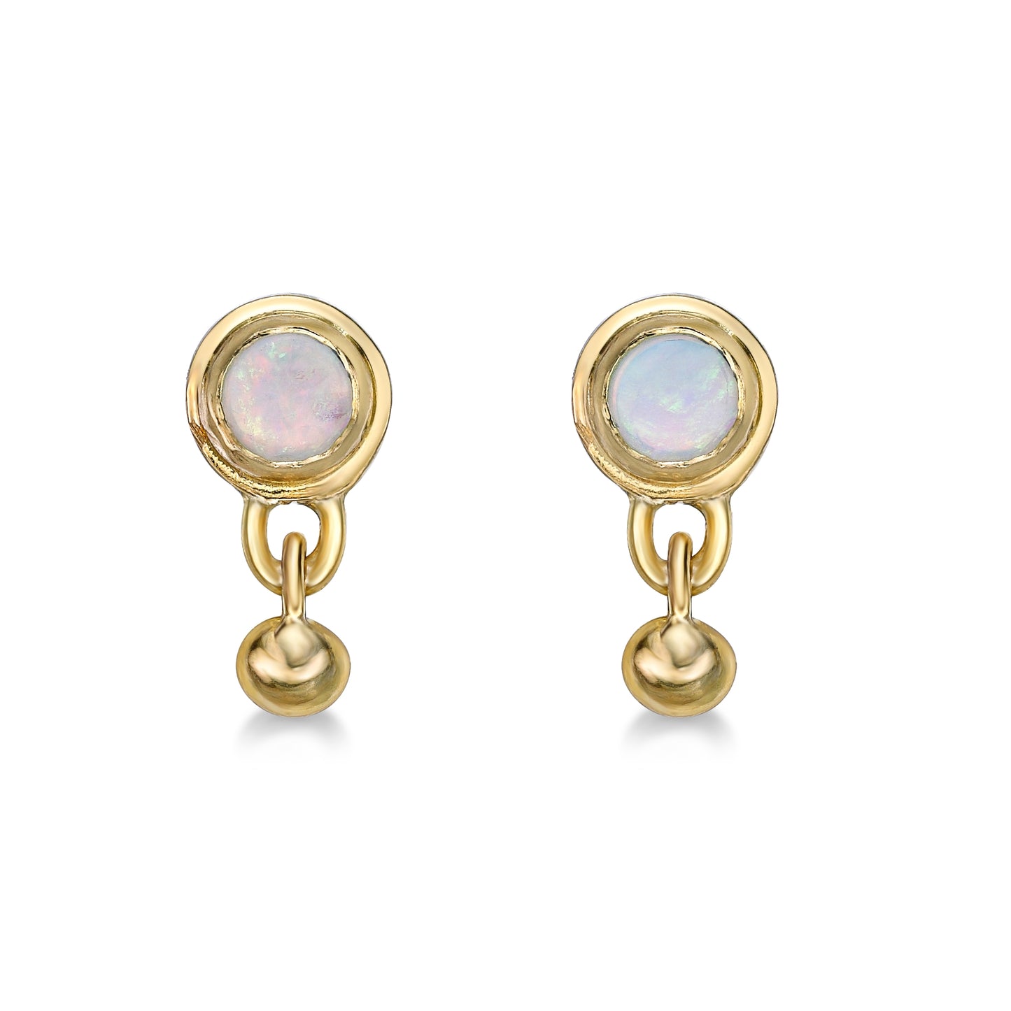 Oia earrings 18k yellow gold and Australian opals