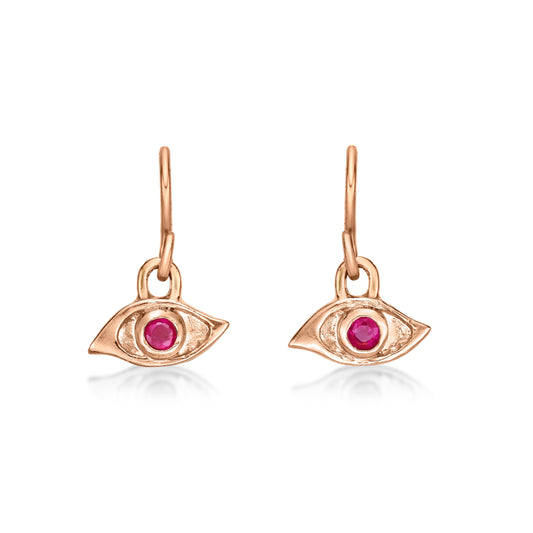 Mati Petite earrings with rubies